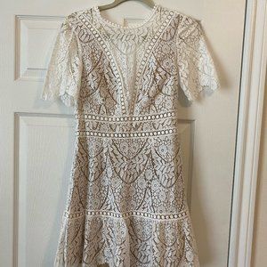 Saylor White Lace Dress